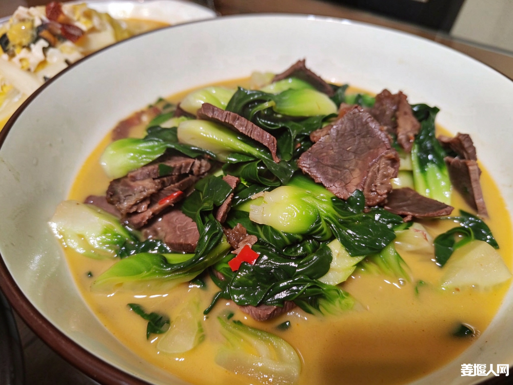 青菜少牛肉